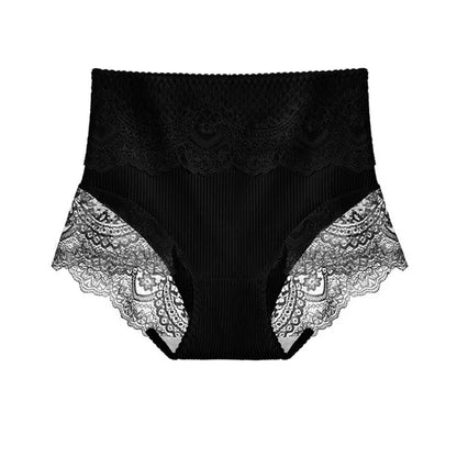 Women Cotton Underwear Panties High Waist Antibacterial Underwear Sexy Lace Seamless Women Briefs plus Size Ropa Para Mujer