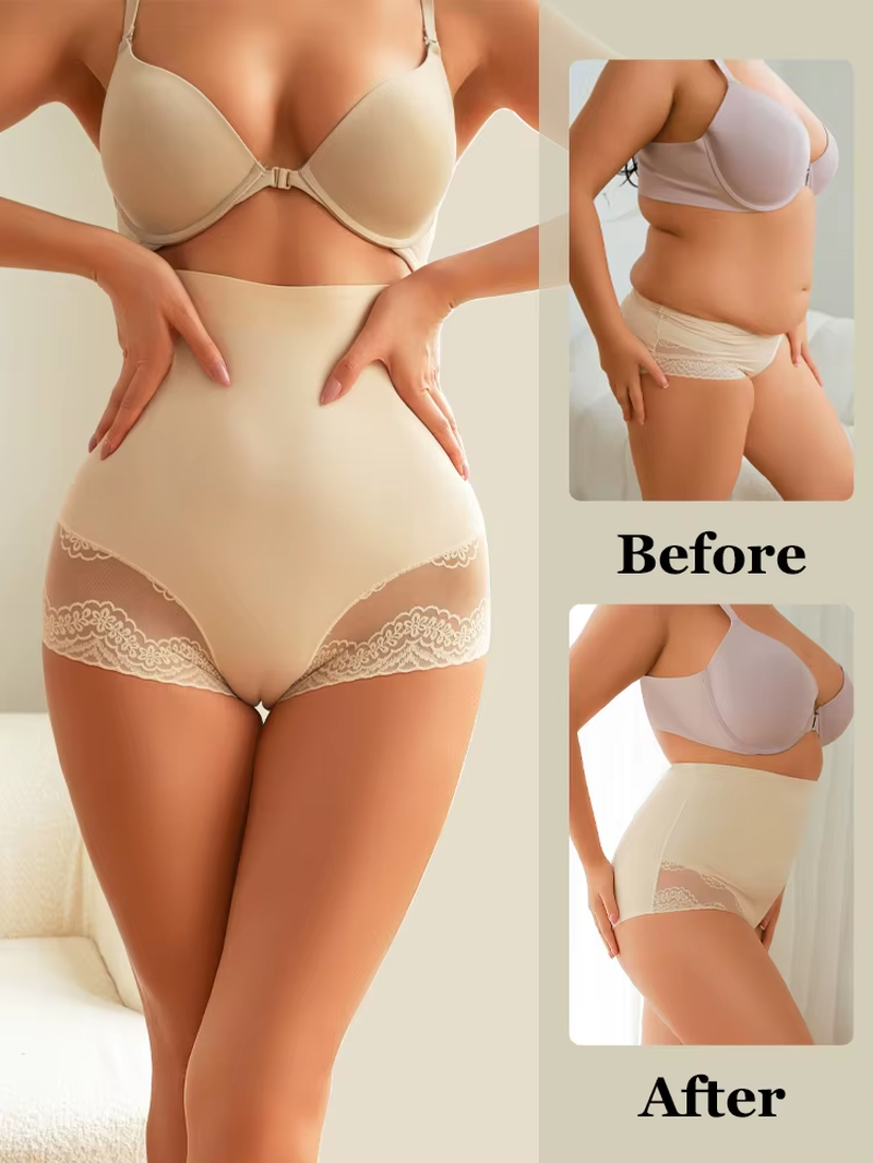 Women Seamless High Waist Trainer Panties Tummy Control Hip Butt Lifter Shapewear Female Lace Breathable Slimming Underwear XXL
