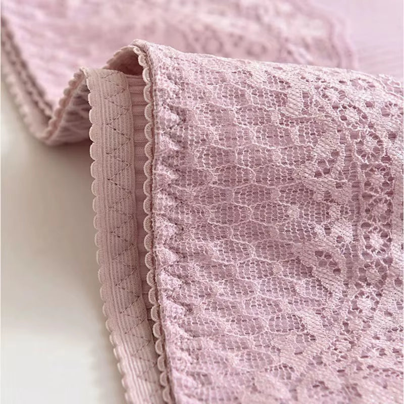 Women Cotton Underwear Panties High Waist Antibacterial Underwear Sexy Lace Seamless Women Briefs plus Size Ropa Para Mujer