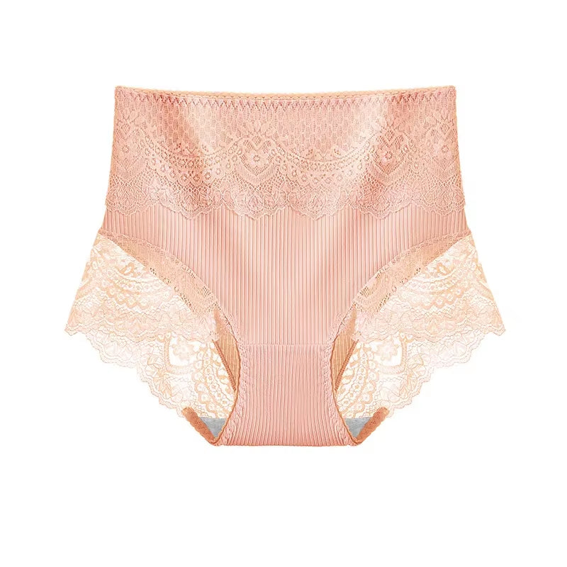 Women Cotton Underwear Panties High Waist Antibacterial Underwear Sexy Lace Seamless Women Briefs plus Size Ropa Para Mujer