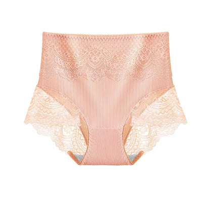 Women Cotton Underwear Panties High Waist Antibacterial Underwear Sexy Lace Seamless Women Briefs plus Size Ropa Para Mujer
