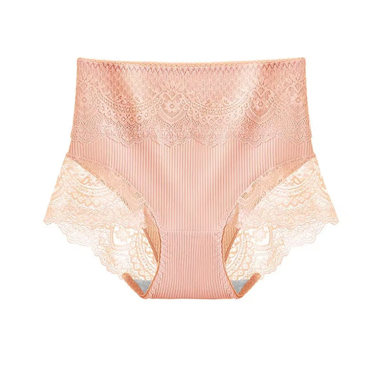 Women Cotton Underwear Panties High Waist Antibacterial Underwear Sexy Lace Seamless Women Briefs plus Size Ropa Para Mujer