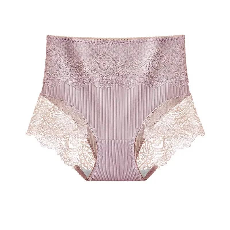 Women Cotton Underwear Panties High Waist Antibacterial Underwear Sexy Lace Seamless Women Briefs plus Size Ropa Para Mujer