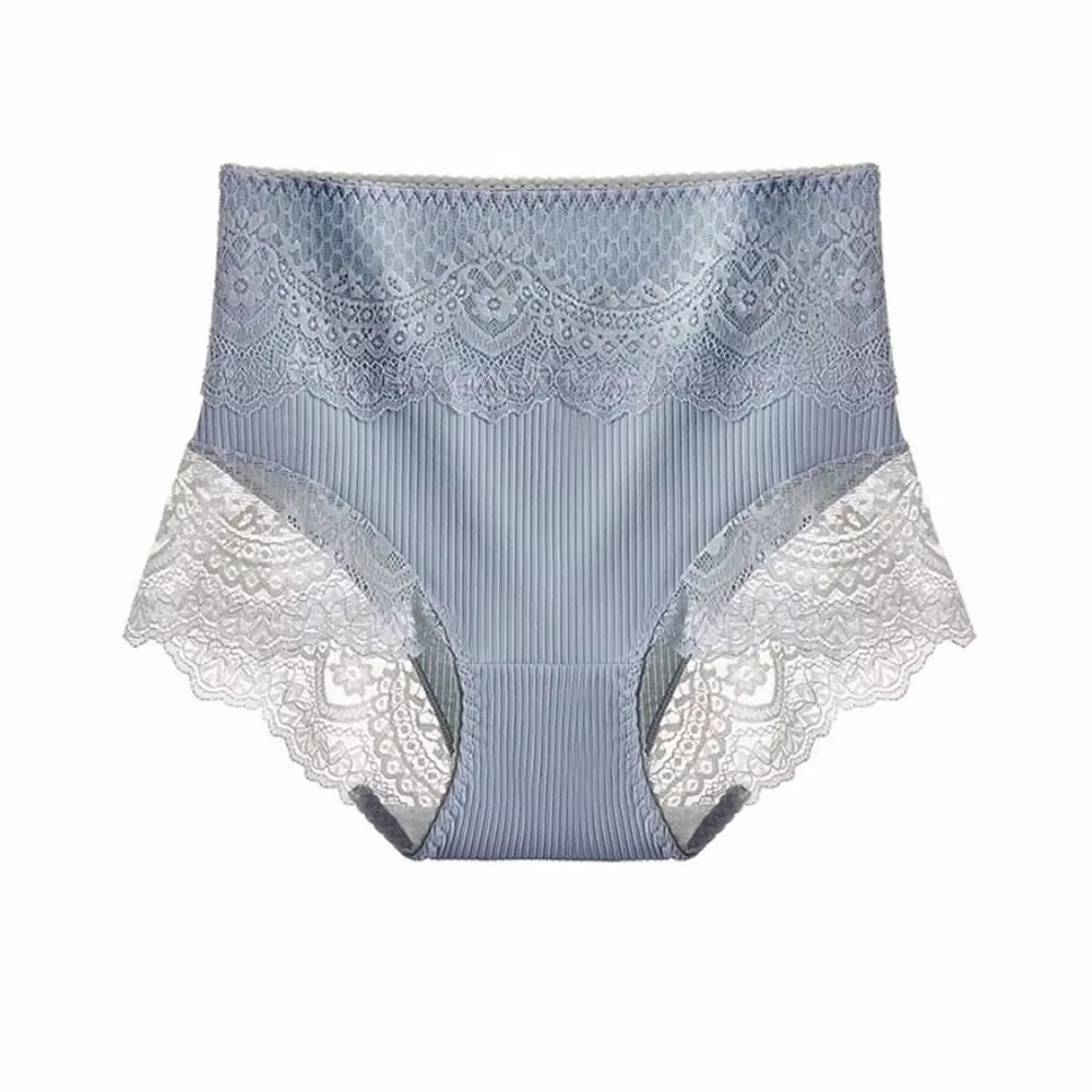 Women Cotton Underwear Panties High Waist Antibacterial Underwear Sexy Lace Seamless Women Briefs plus Size Ropa Para Mujer