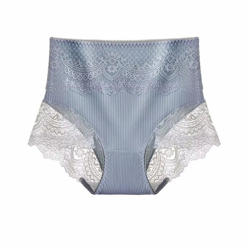 Women Cotton Underwear Panties High Waist Antibacterial Underwear Sexy Lace Seamless Women Briefs plus Size Ropa Para Mujer